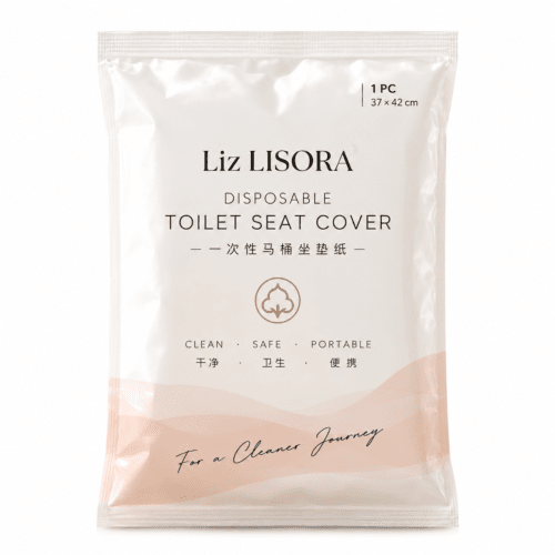 Water Soluble Disposable Toilet Seat Cover, 3-Ply With Wet Head Lisora高档独立包装水溶性一次性马桶坐垫纸